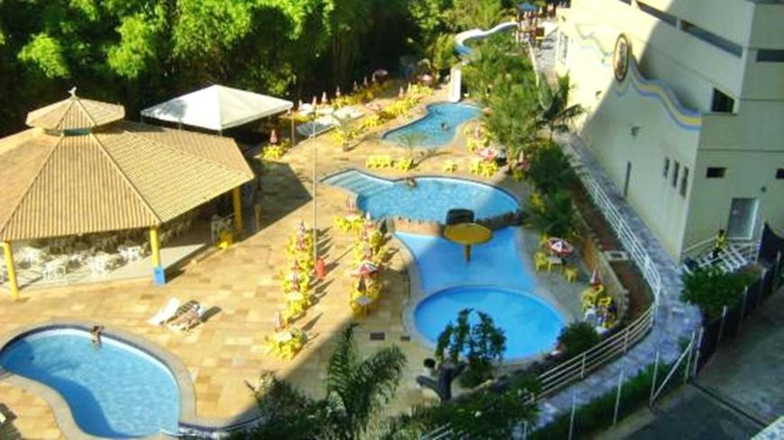Flat Golden Dolphin Grand Hotel - Quarto E Sala Com Roupa De Cama E Banho - Piscinas 24H Caldas Novas Zewnętrze zdjęcie