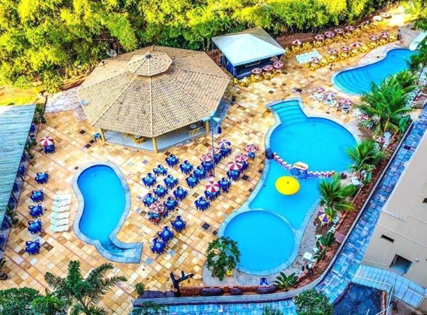 Flat Golden Dolphin Grand Hotel - Quarto E Sala Com Roupa De Cama E Banho - Piscinas 24H Caldas Novas Zewnętrze zdjęcie